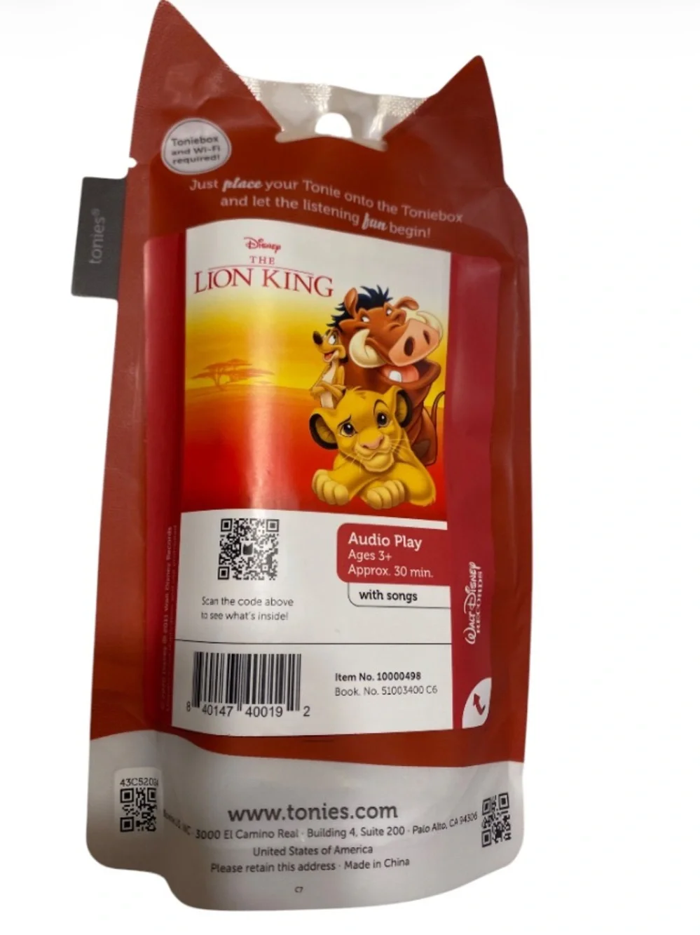 Tonies - Disney The Lion King Audio Play Figurine NEW